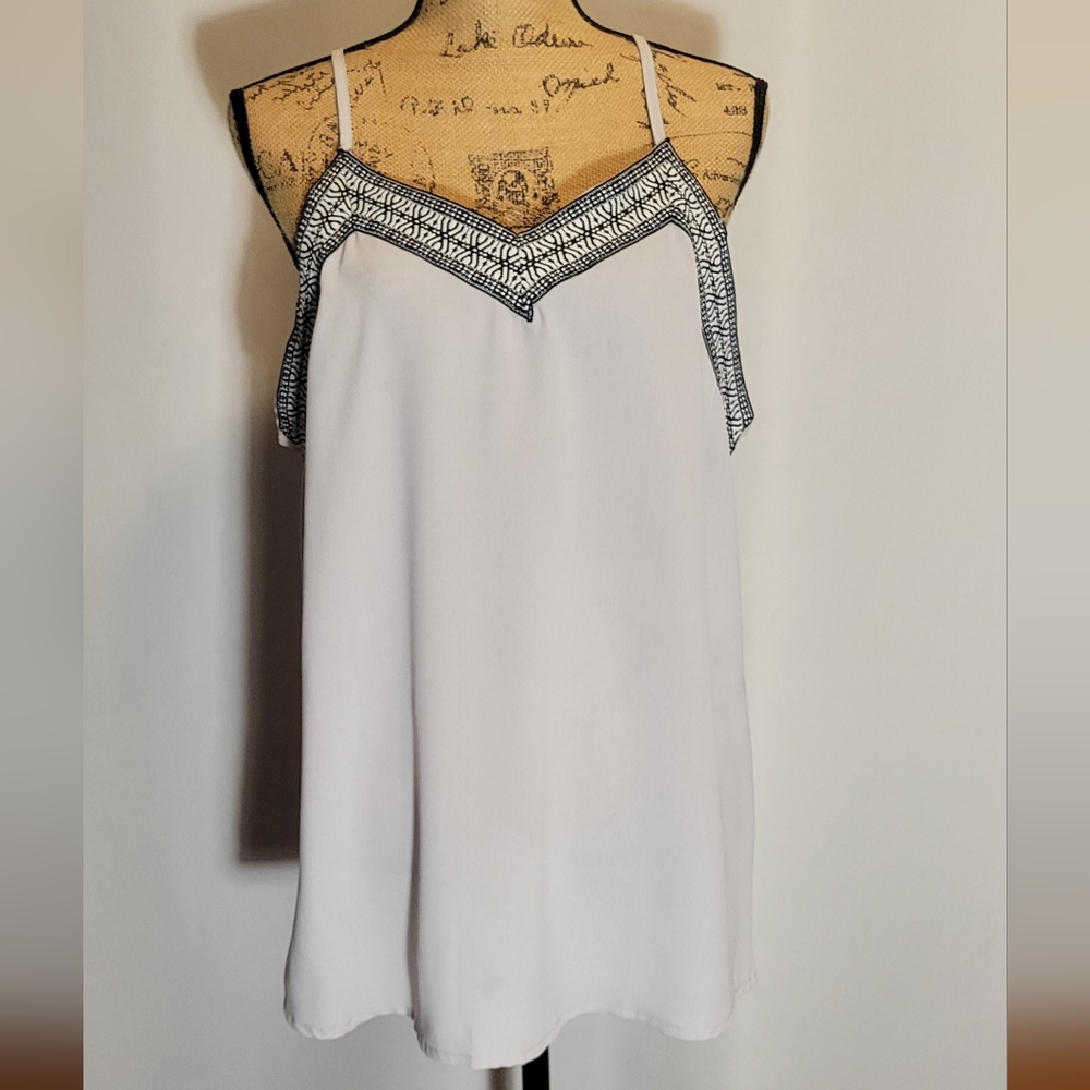 Flowy Embroidered Cami Style Tank- NWOT! | Sz. L
